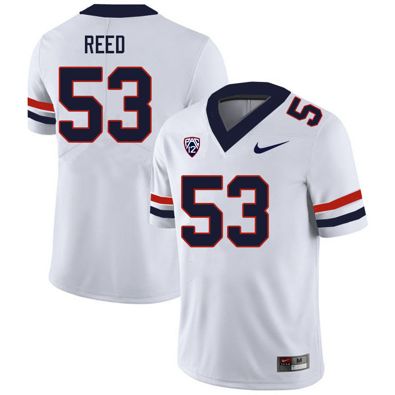Men #53 Malik Reed Arizona Wildcats College Football Jerseys Sale-White - Click Image to Close